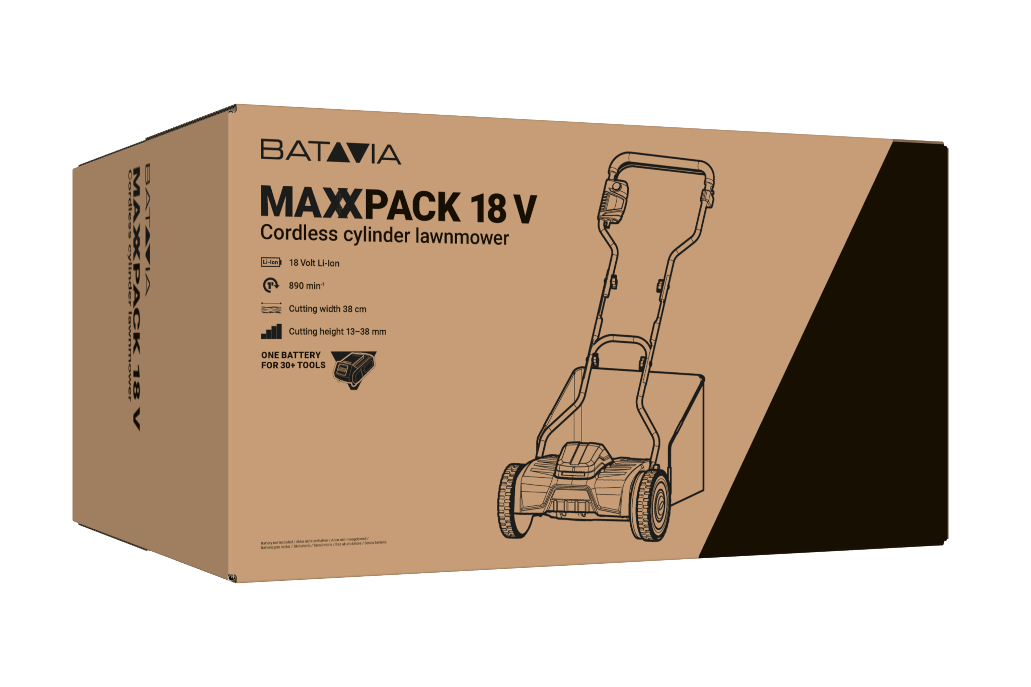 Batavia Maxxpack 18V Tondeuse à cylindre sans fil (sans batterie ni chargeur)